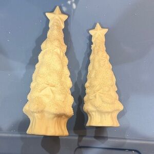 “Starry Pines” Cream Ceramic Christmas Tree Sculpture - Holiday Home Decor